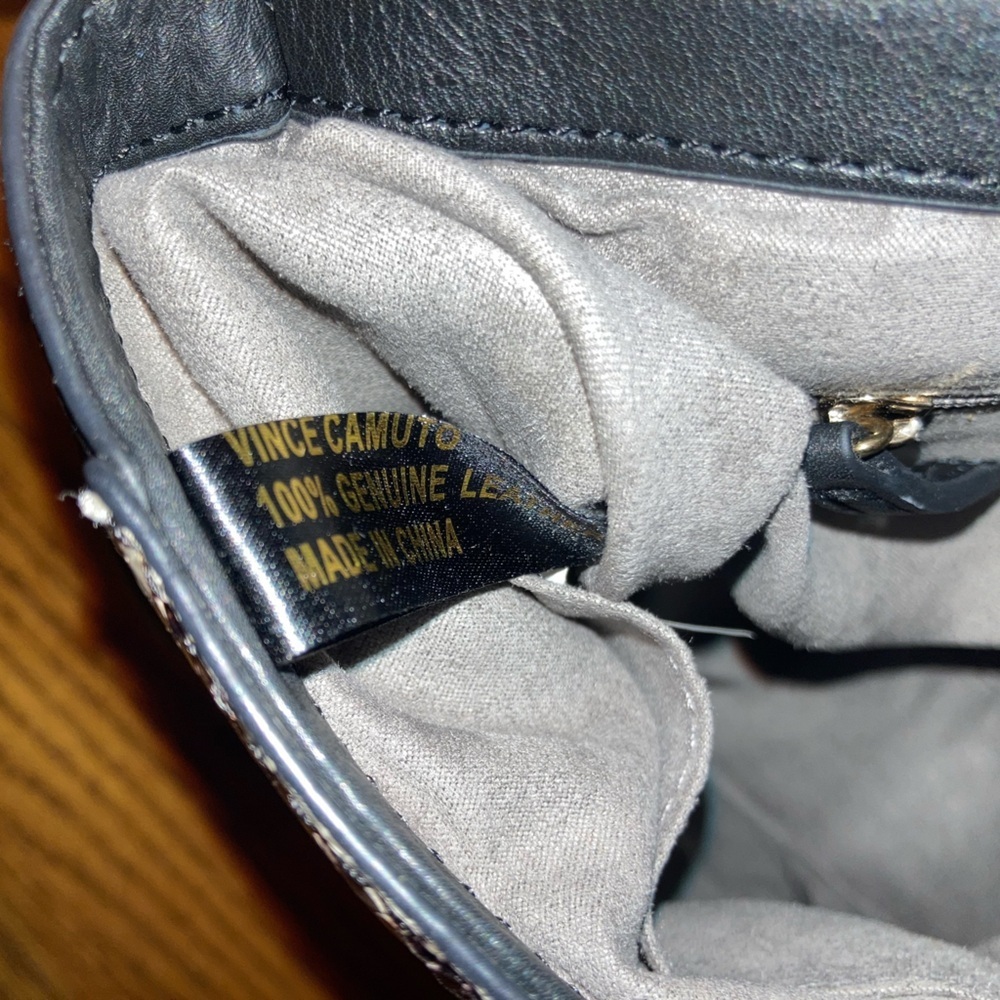 Leather + Snakeskin Shoulder Bag -Black NWOT - Picture 11 of 11